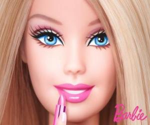 Puzzle Barbie είναι βαμμένα χείλη